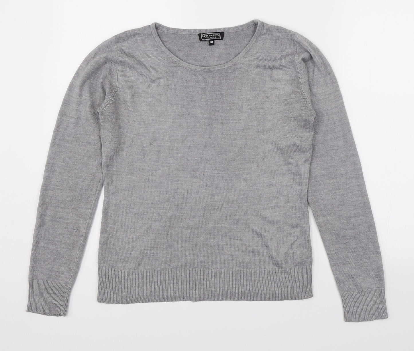 Debenhams Womens Grey   Pullover Jumper Size 10