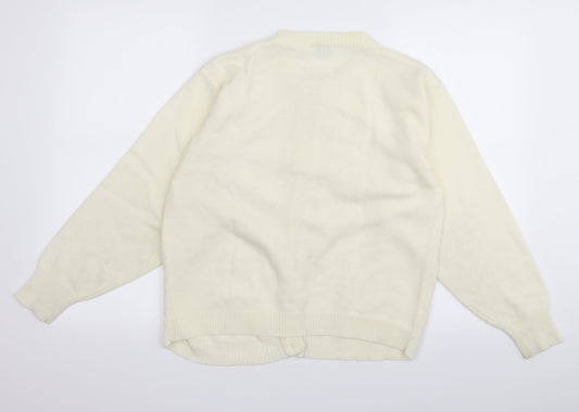Preworn Womens White   Pullover Jumper Size S