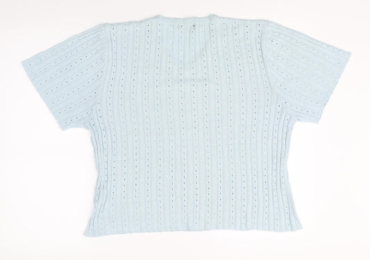 ofelia Womens Blue   Pullover Jumper Size 2XL