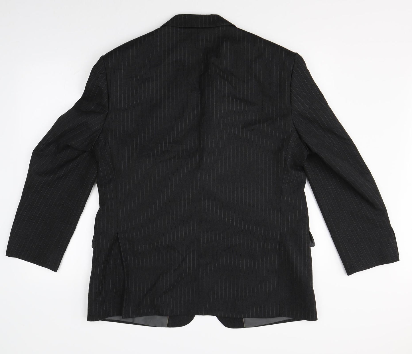 M&S Mens Black Striped  Jacket Blazer Size 42