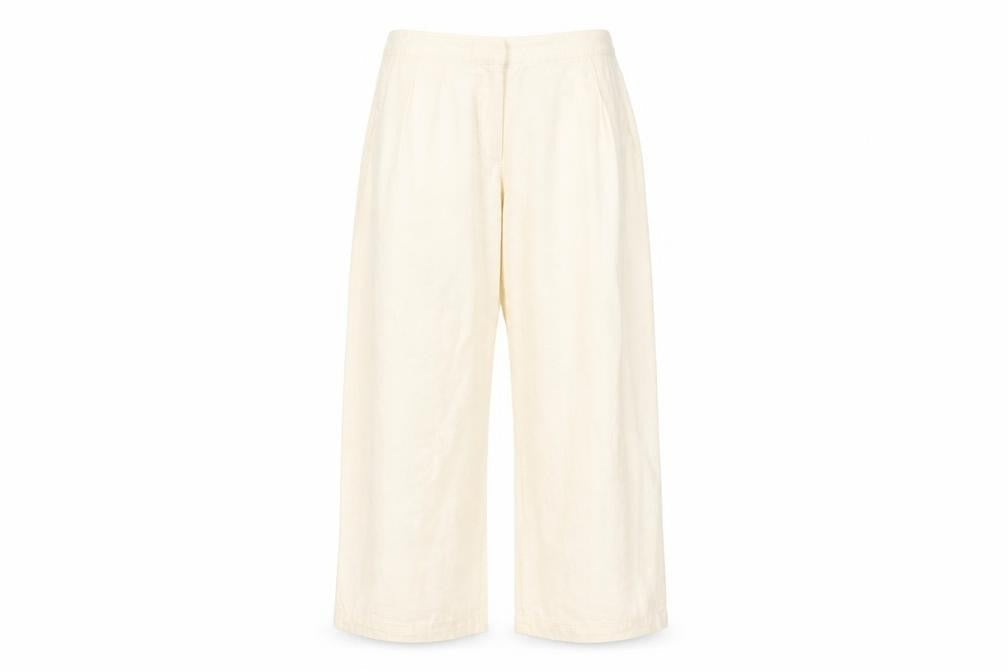 Nasty Gal Womens Ivory Houndstooth  Capri Trousers Size 10 L26.5 in
