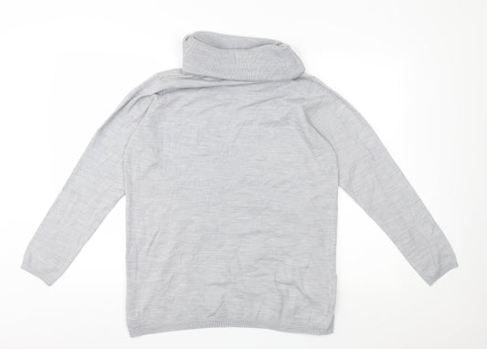 EWM Womens Grey  Knit Pullover Jumper Size M