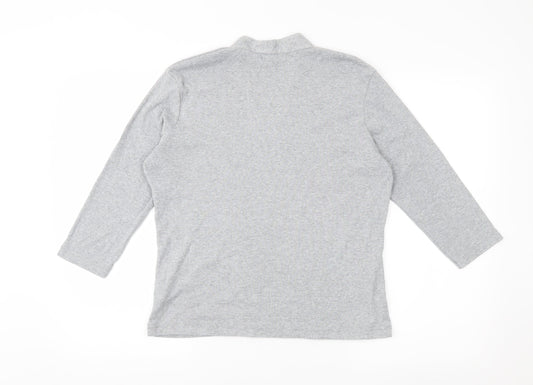 Viz a Viz Womens Grey  Jersey Pullover Sweatshirt Size 14