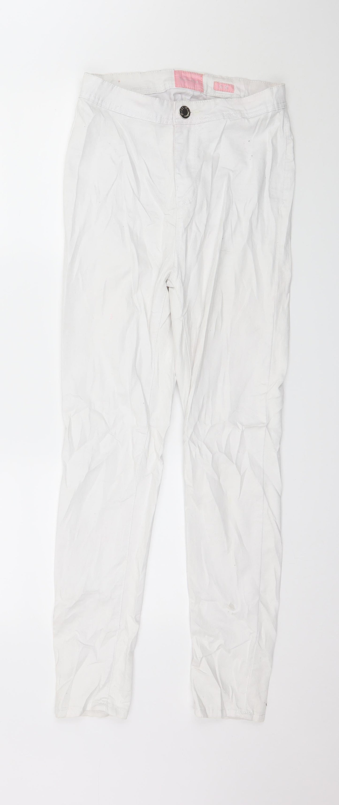 Denim Club Womens White  Denim Skinny Jeans Size 10 L28 in