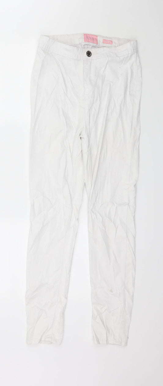 Denim Club Womens White  Denim Skinny Jeans Size 10 L28 in