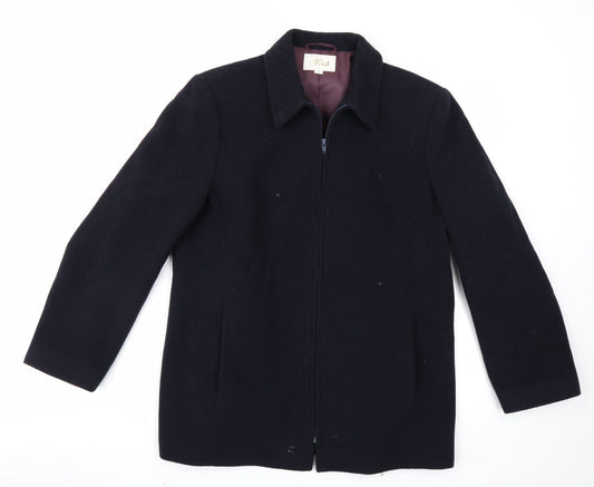 Perrie Womens Black   Overcoat Coat Size 14