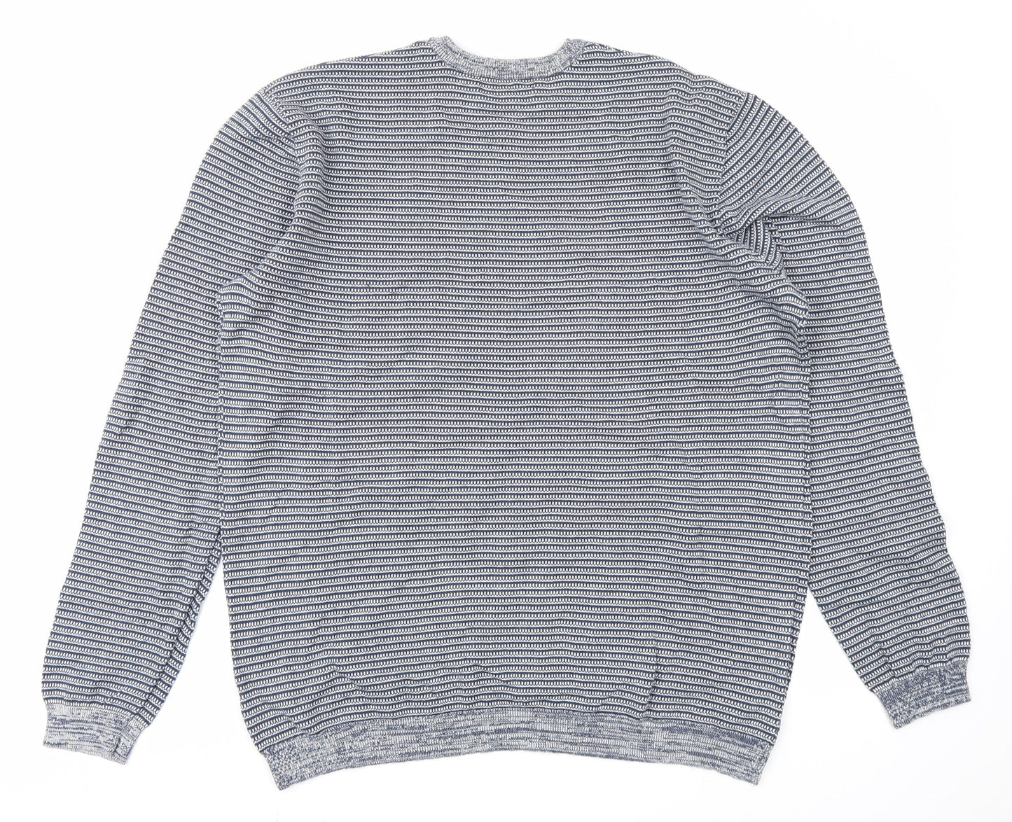 Lakeland Mens Blue Striped  Pullover Jumper Size L