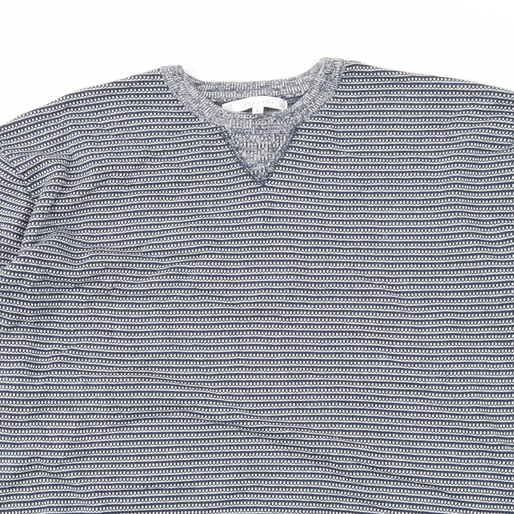 Lakeland Mens Blue Striped  Pullover Jumper Size L