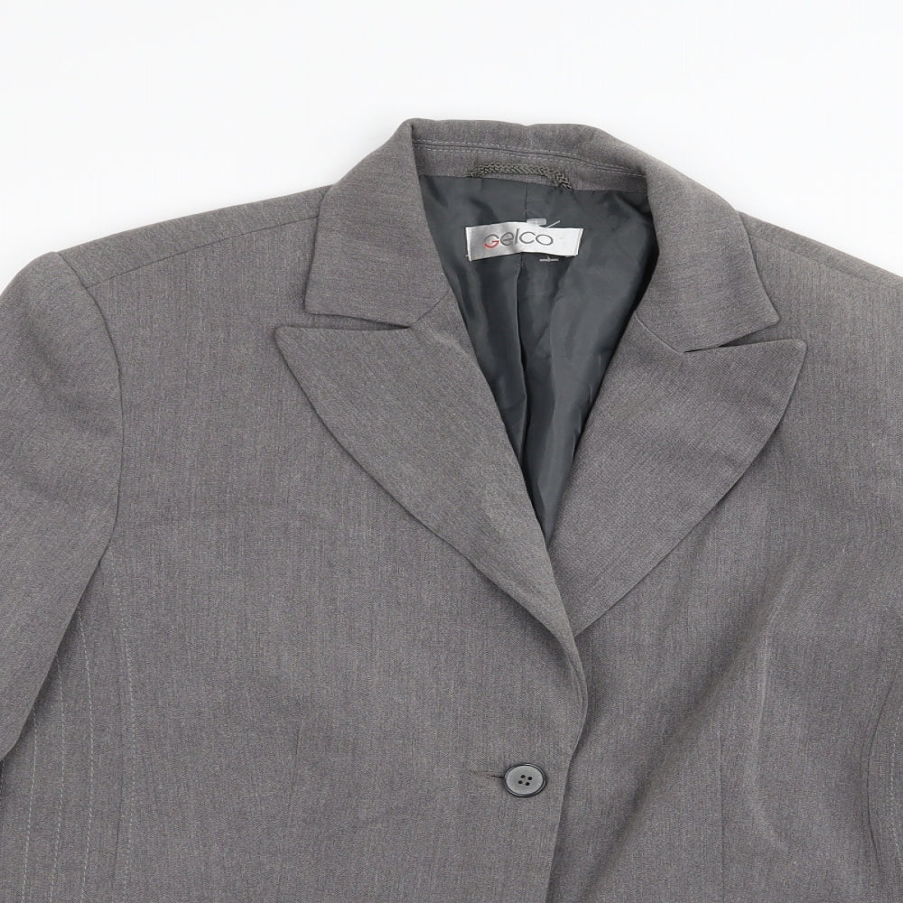 Gelco Womens Grey   Jacket Blazer Size 14
