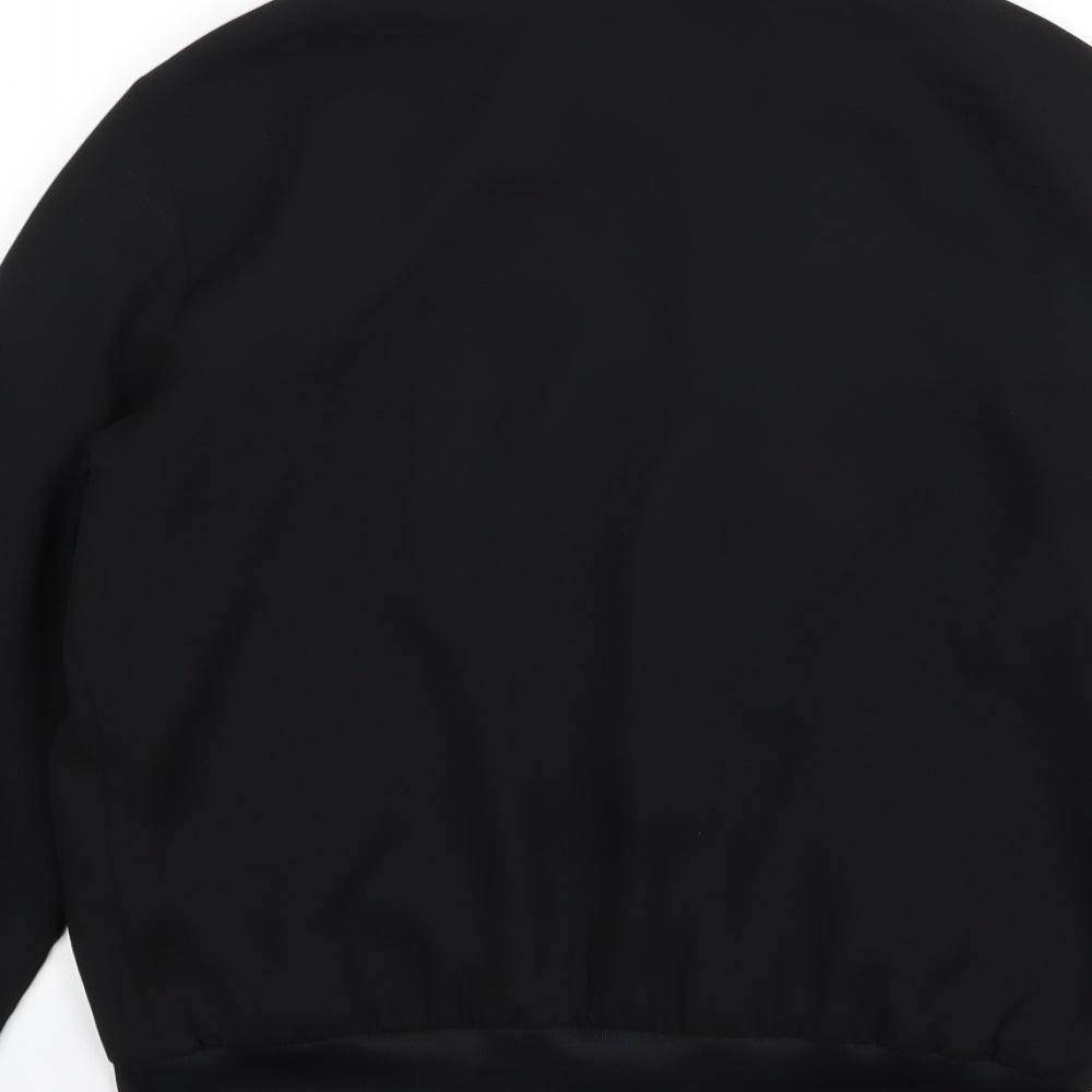 Zara Womens Black   Full Zip Jumper Size S