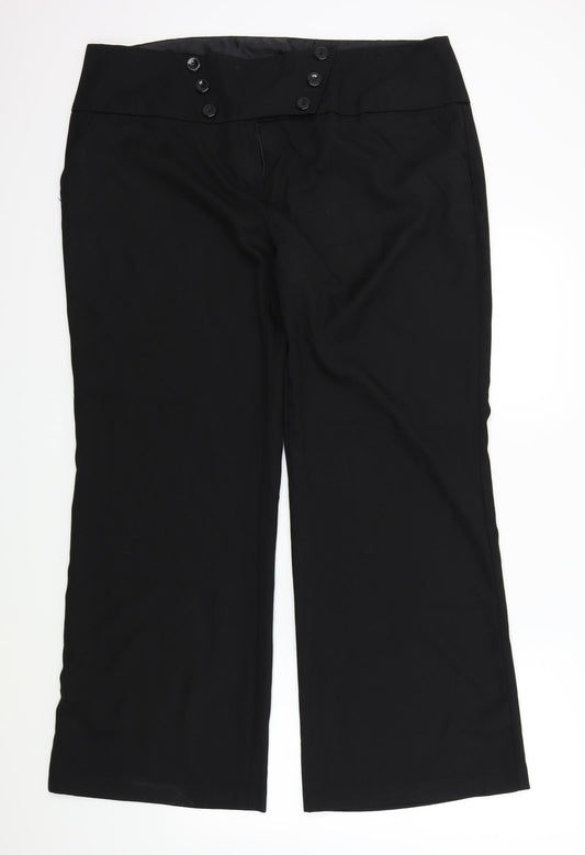 Preworn Womens Black   Trousers  Size 20 in L20 in