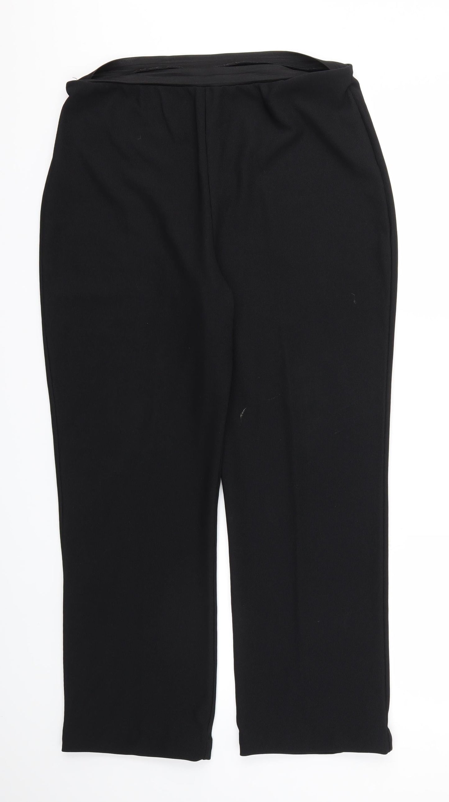 Preworn Womens Black   Trousers  Size XL L26 in - Stretch waistband