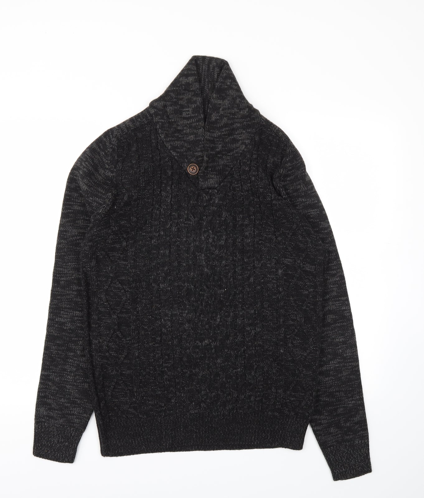 Peacokcs Mens Black   Pullover Sweatshirt Size M