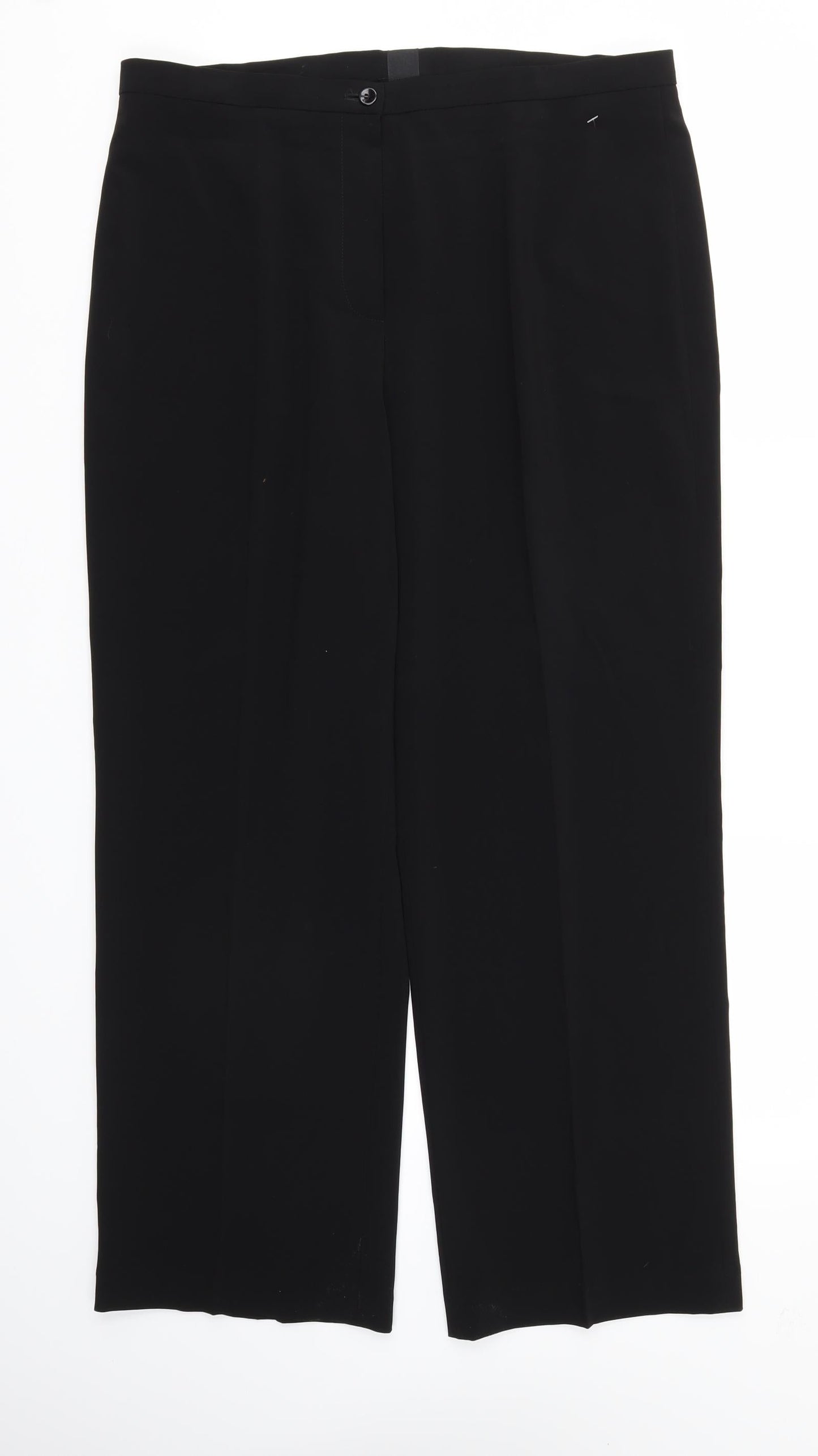 Preworn Womens Black   Trousers  Size 16 L28 in