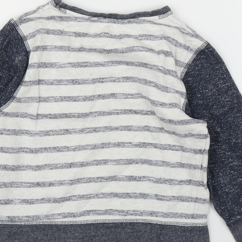 Primark Boys Blue Striped  Pullover Jumper Size 5-6 Years