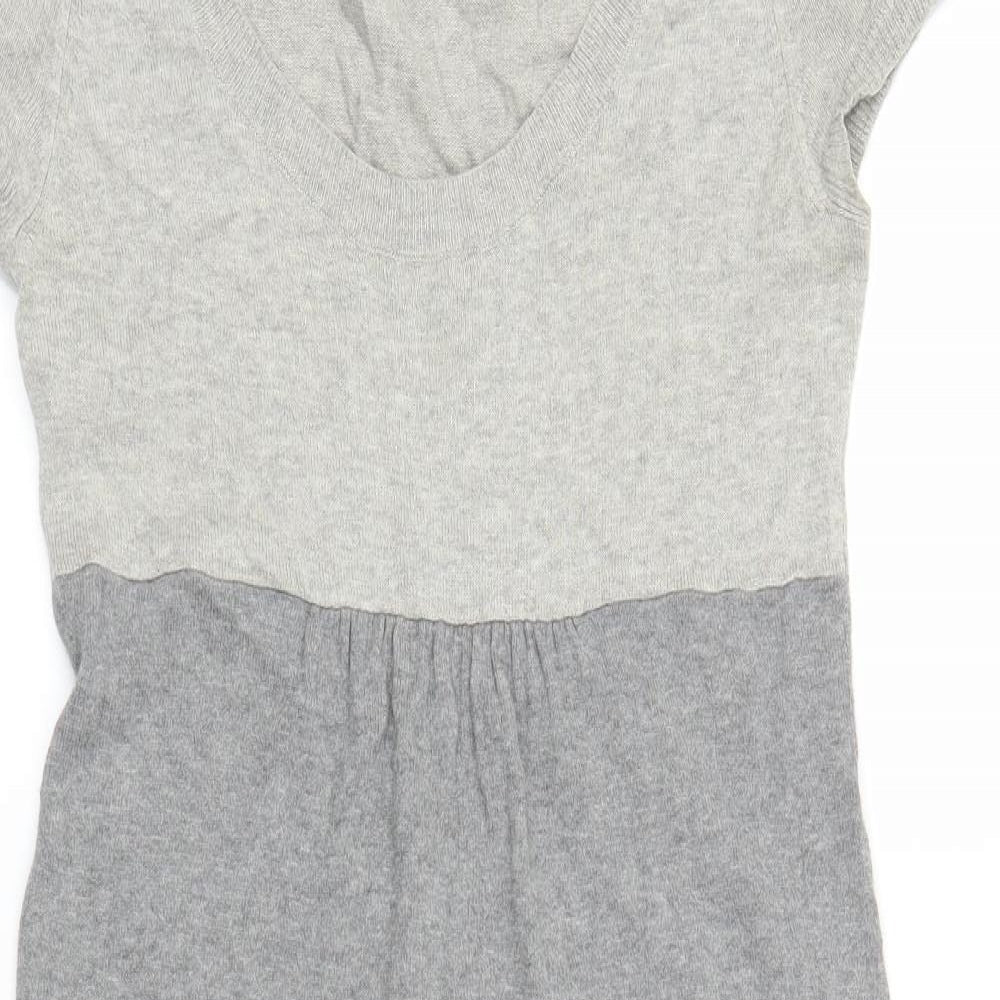 Promod Womens Grey Striped  Jumper Dress  Size S