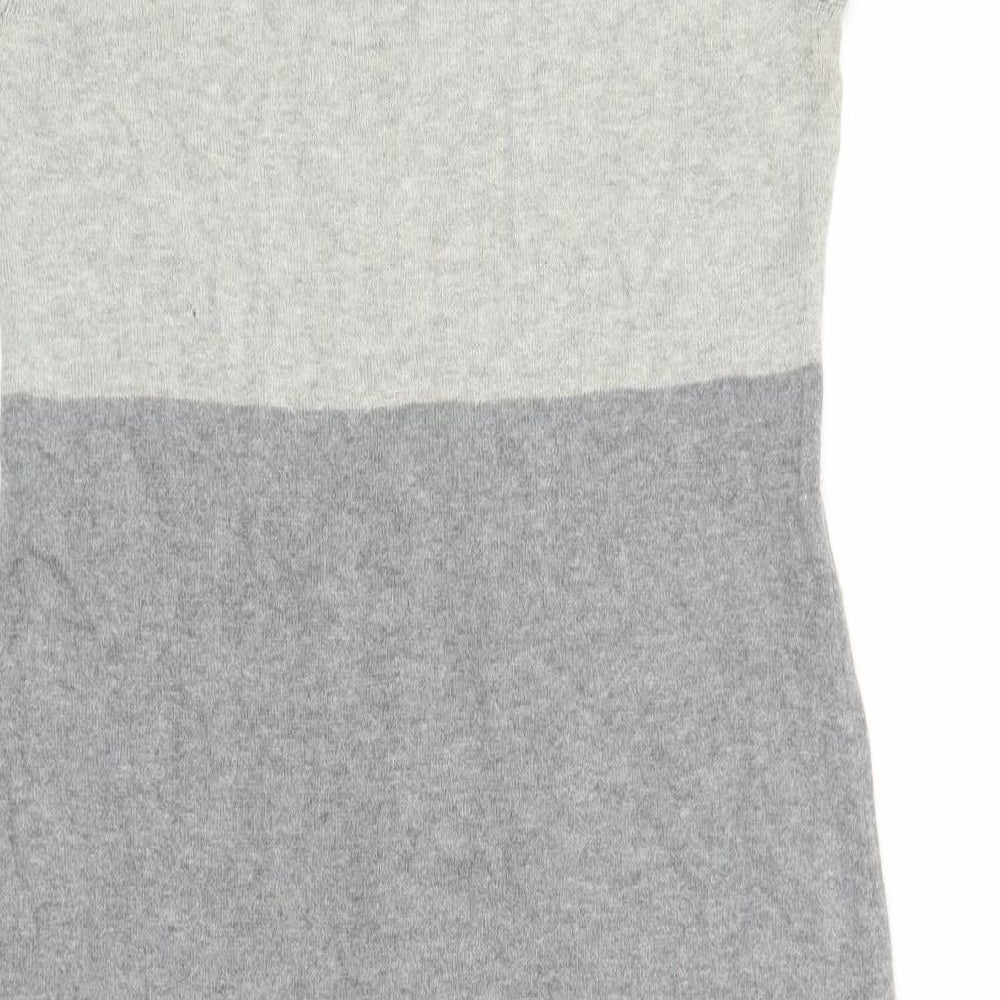 Promod Womens Grey Striped  Jumper Dress  Size S