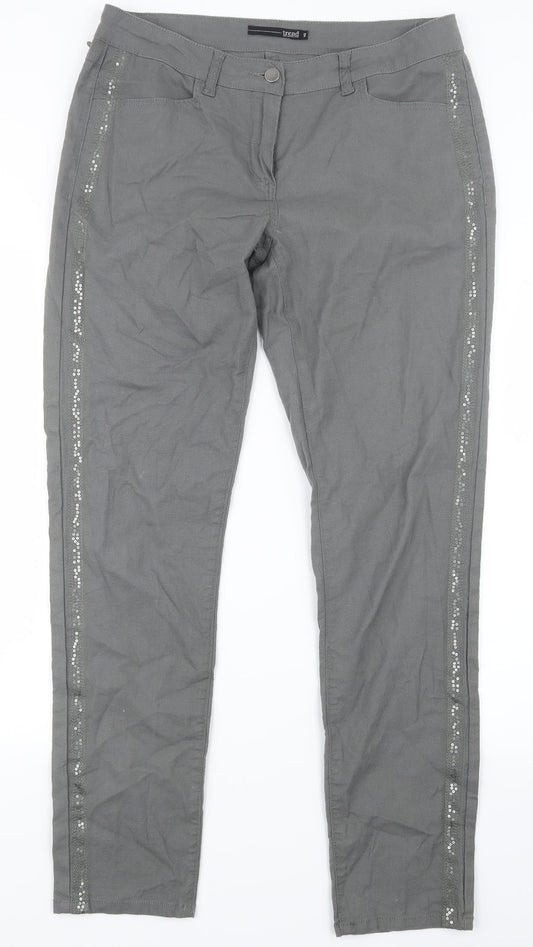 Trend Womens Grey   Trousers  Size 33 in L30.5 in