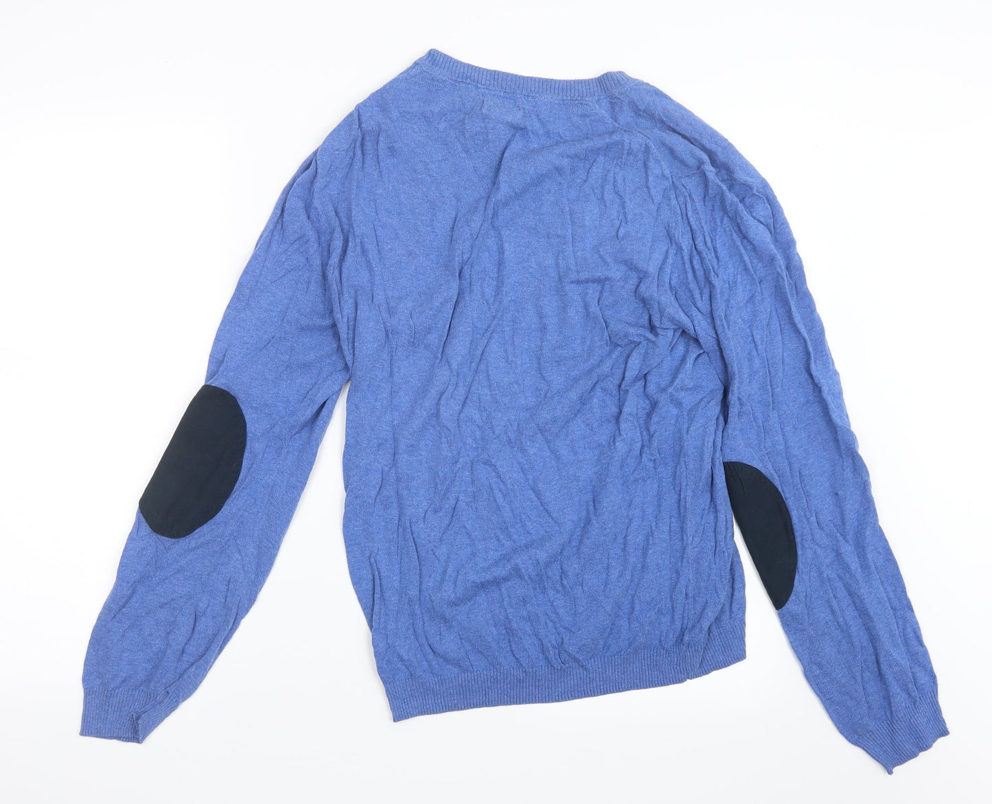 H&M Mens Blue  Knit Pullover Jumper Size M