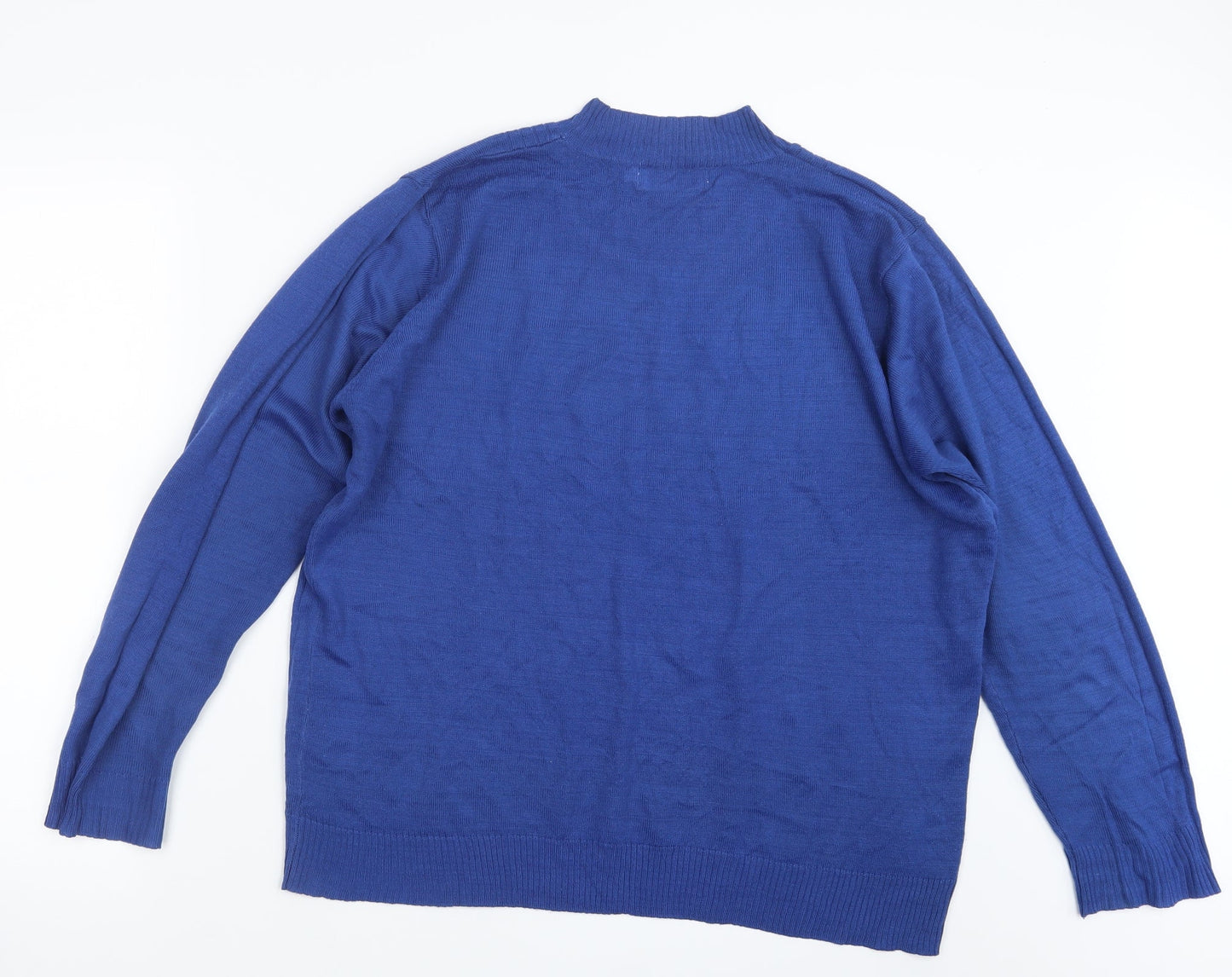 EWM Womens Blue  Knit Pullover Jumper Size 18