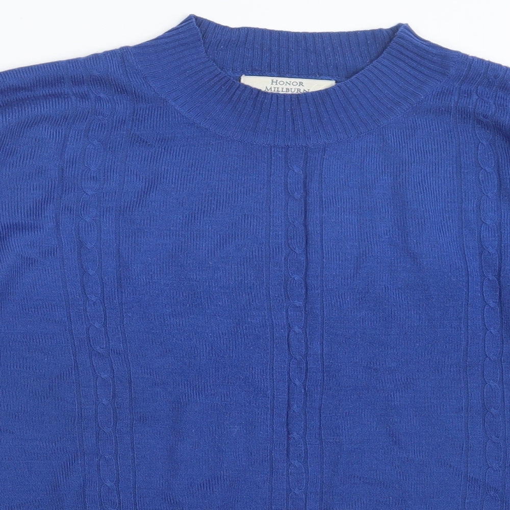 EWM Womens Blue  Knit Pullover Jumper Size 18