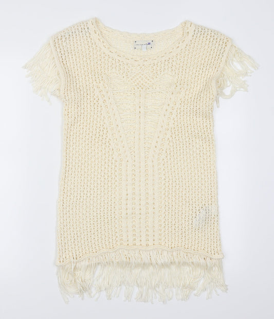 New Look Womens Beige  Knit Pullover Jumper Size S