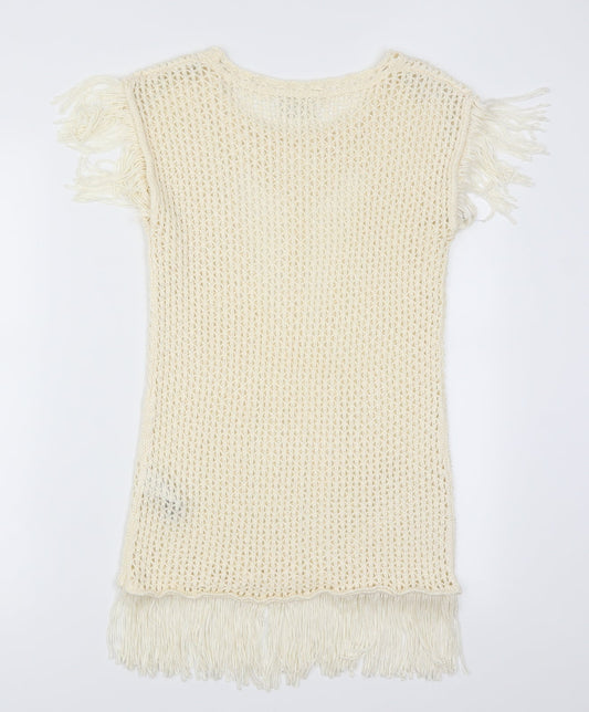 New Look Womens Beige  Knit Pullover Jumper Size S