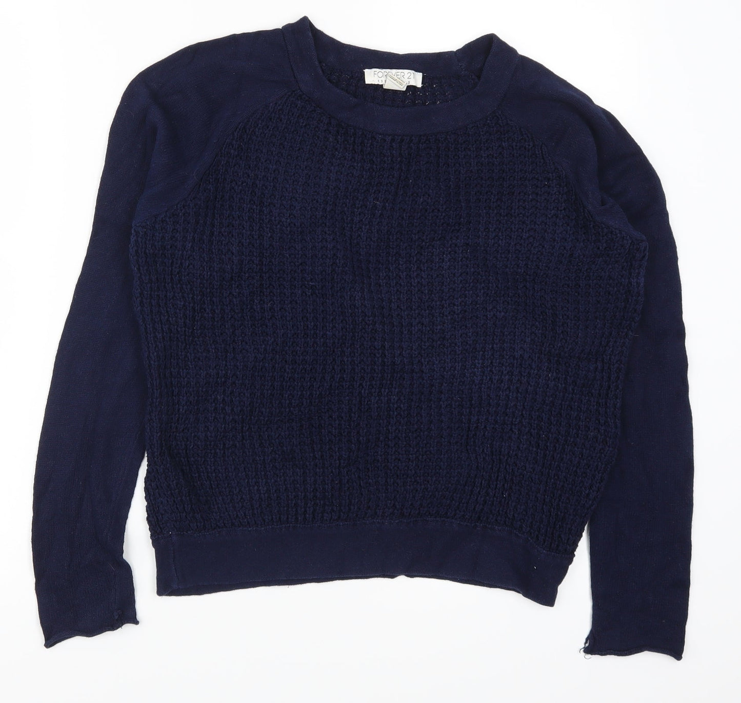FOREVER 21 Womens Blue  Knit Pullover Jumper Size S