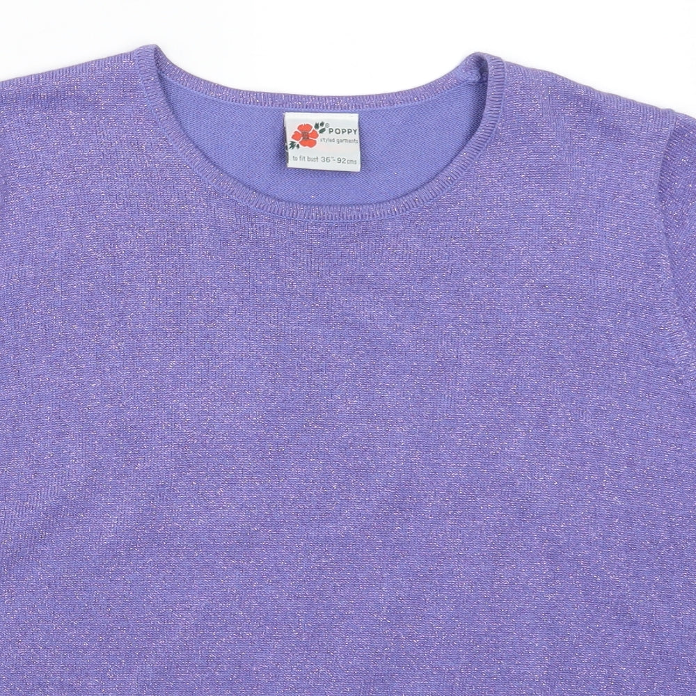 Poppy Womens Purple   Pullover Jumper Size 12