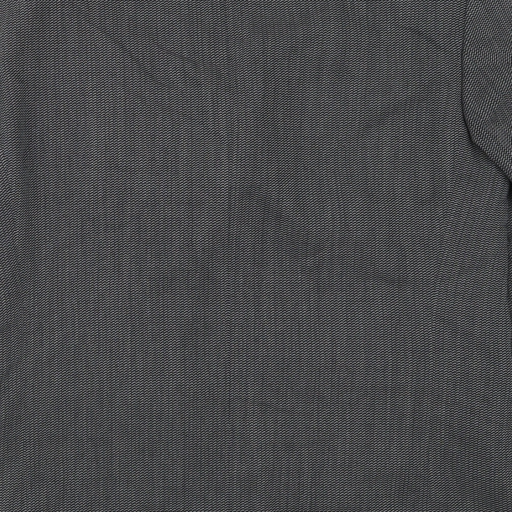 Benvenuto Mens Grey Geometric  Jacket Suit Jacket Size 40