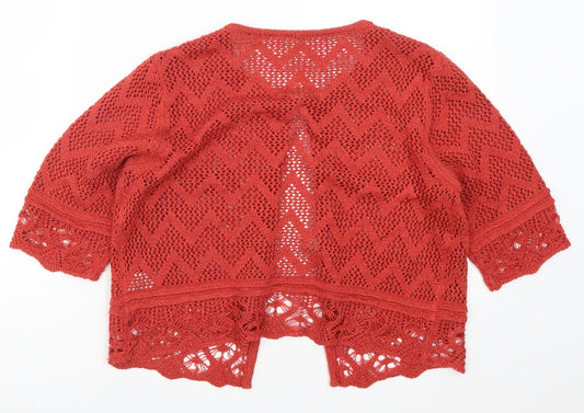 Preworn Womens Red   Cardigan Jumper Size S