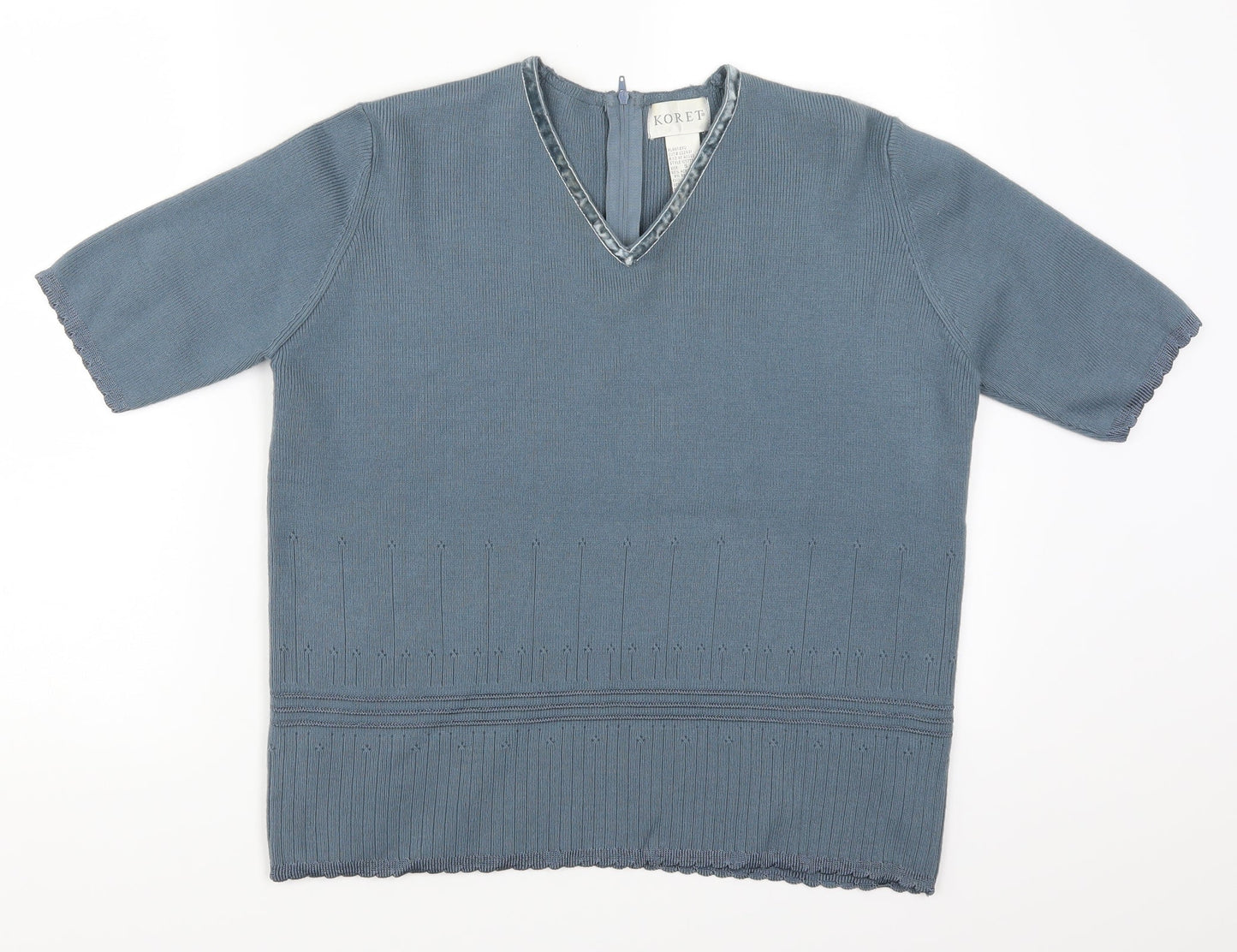 Koret Womens Blue  Rayon Pullover Jumper Size S