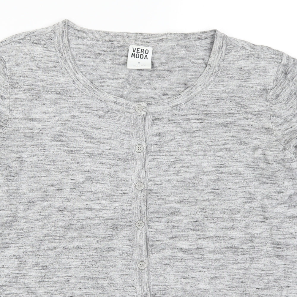 VERO MODA Womens Grey   Cardigan Jumper Size M