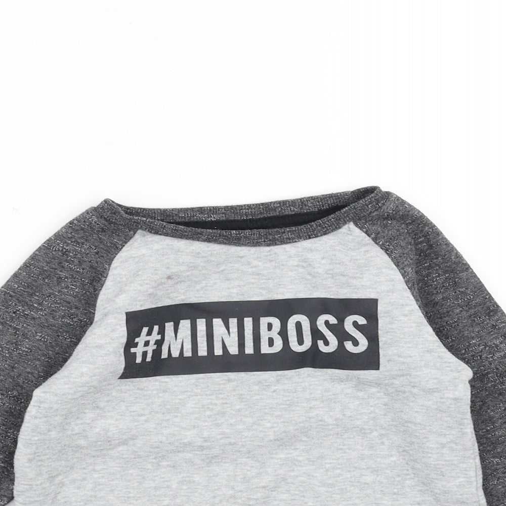 Primark Boys Grey   Pullover Sweatshirt Size 2-3 Years  - miniboss