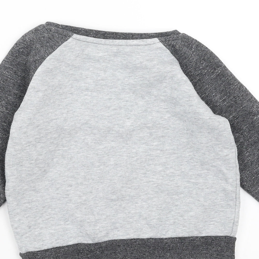 Primark Boys Grey   Pullover Sweatshirt Size 2-3 Years  - miniboss
