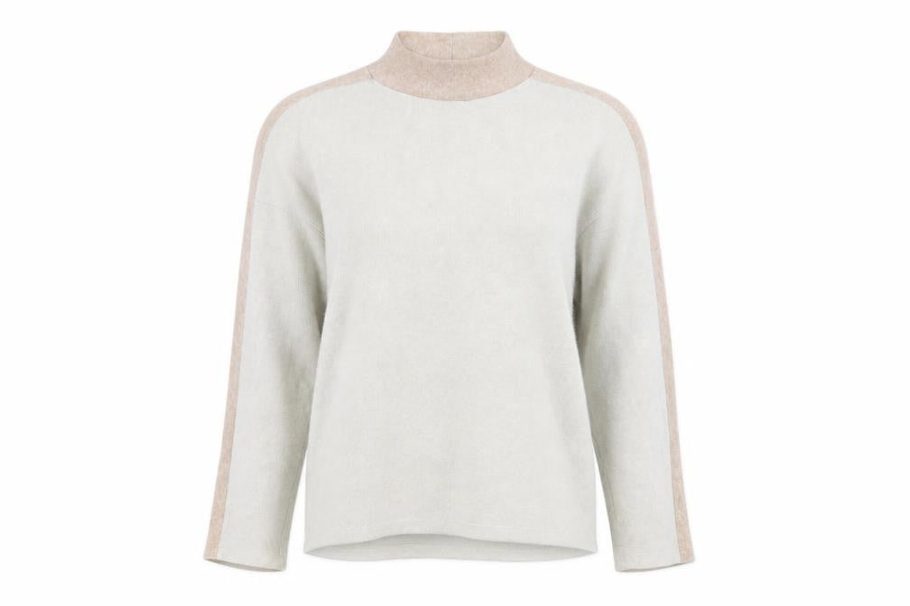 Front view of TU women’s beige jumper, size UK 14