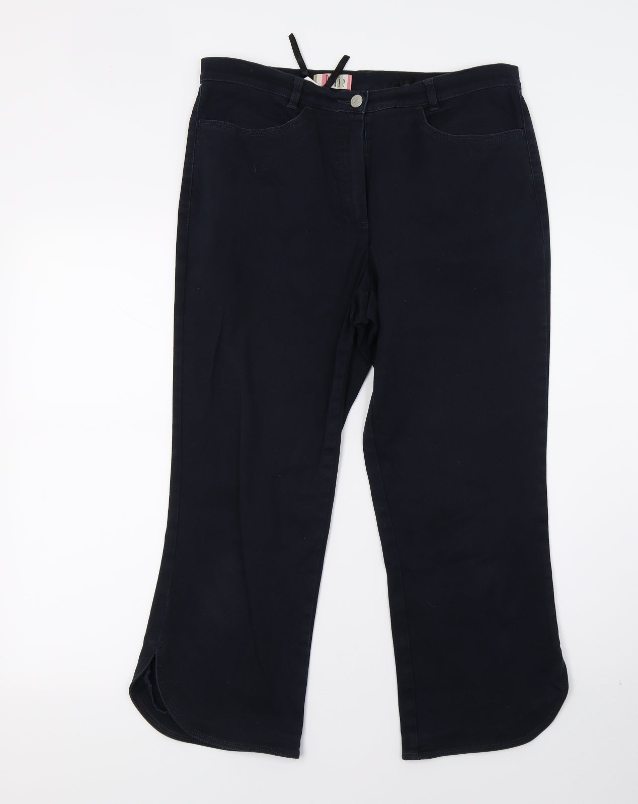 Dixie Womens Blue  Denim Cropped Trousers Size 12 L20 in