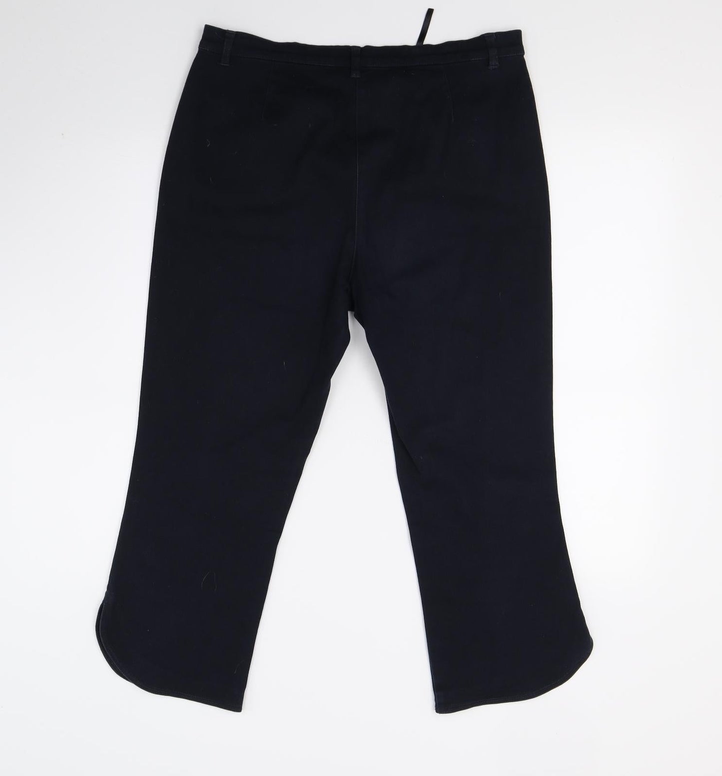 Dixie Womens Blue  Denim Cropped Trousers Size 12 L20 in