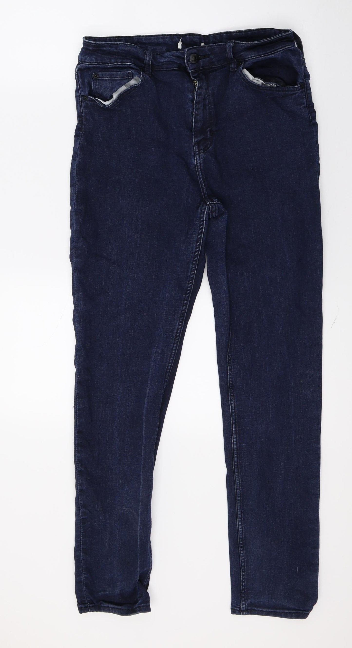 Preworn Womens Blue  Denim Skinny Jeans Size 30 in L26 in