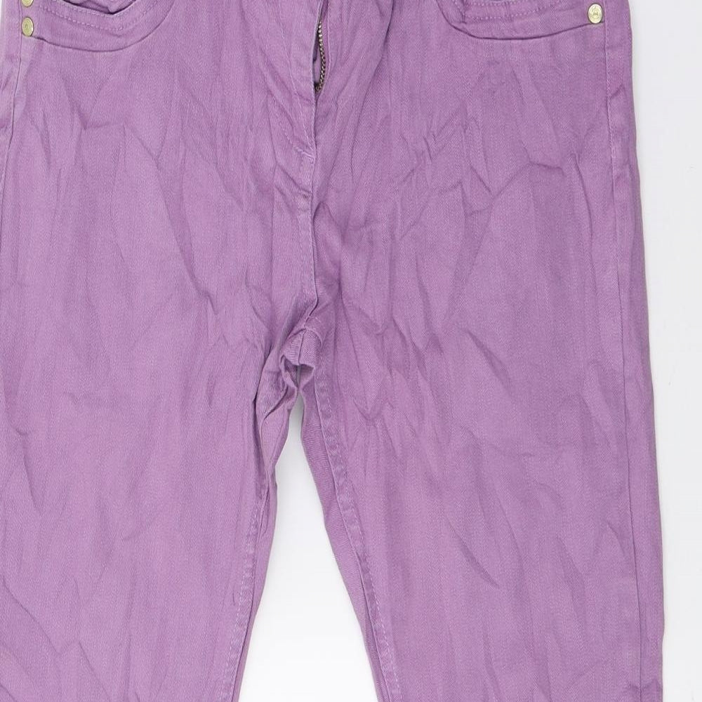South Womens Purple  Denim Capri Jeans Size 10 L24 in