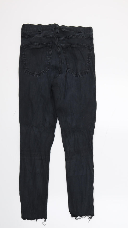 Topshop Womens Black  Denim Skinny Jeans Size 27 in L23 in