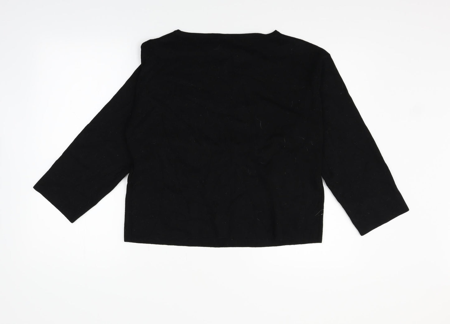 Warehouse Womens Black   Henley Jumper Size 12