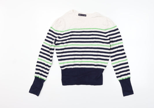 Marks and Spencer Womens White Polka Dot  Pullover Jumper Size 8