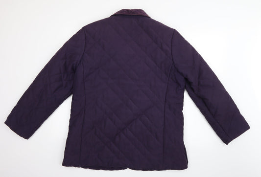 Marks and Spencer Womens Purple   Quilted Coat Size M