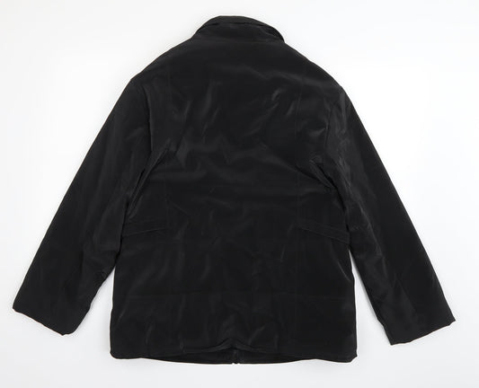 interval Womens Black   Biker Coat Size 12