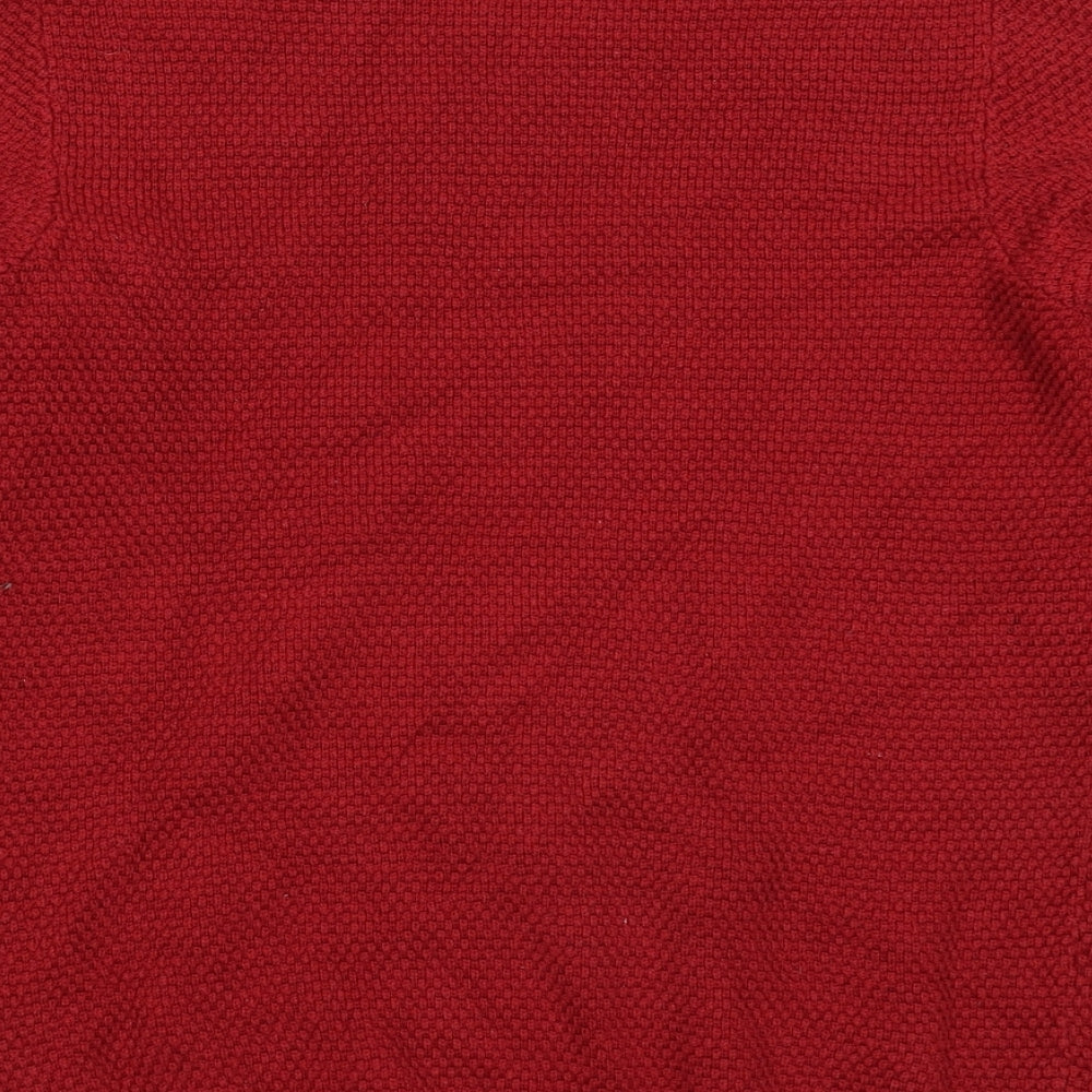VILA Womens Red  Knit Pullover Jumper Size L