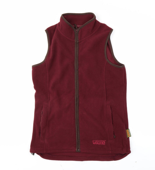 GAME Womens Red   Full Zip Jumper Size S