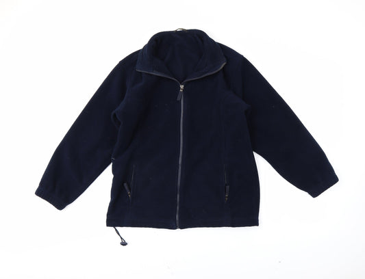 M&S Womens Blue   Full Zip Jumper Size 10