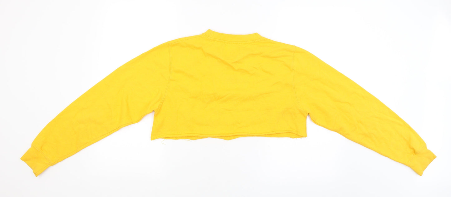 PRETTYLITTLETHING Womens Yellow   Wrap Jumper Size S