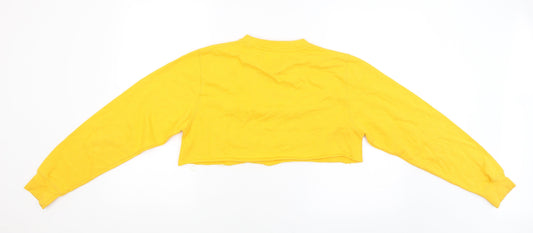 PRETTYLITTLETHING Womens Yellow   Wrap Jumper Size S